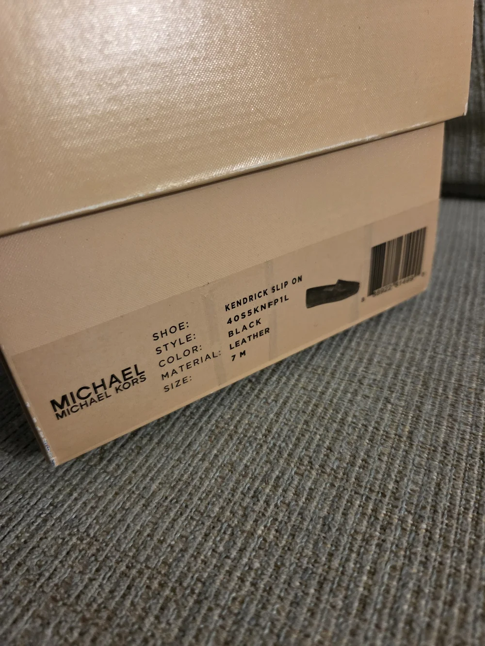 Michael Kors Black Espadrille Slip-On with Tan Jute Sole and Gold MK Charm